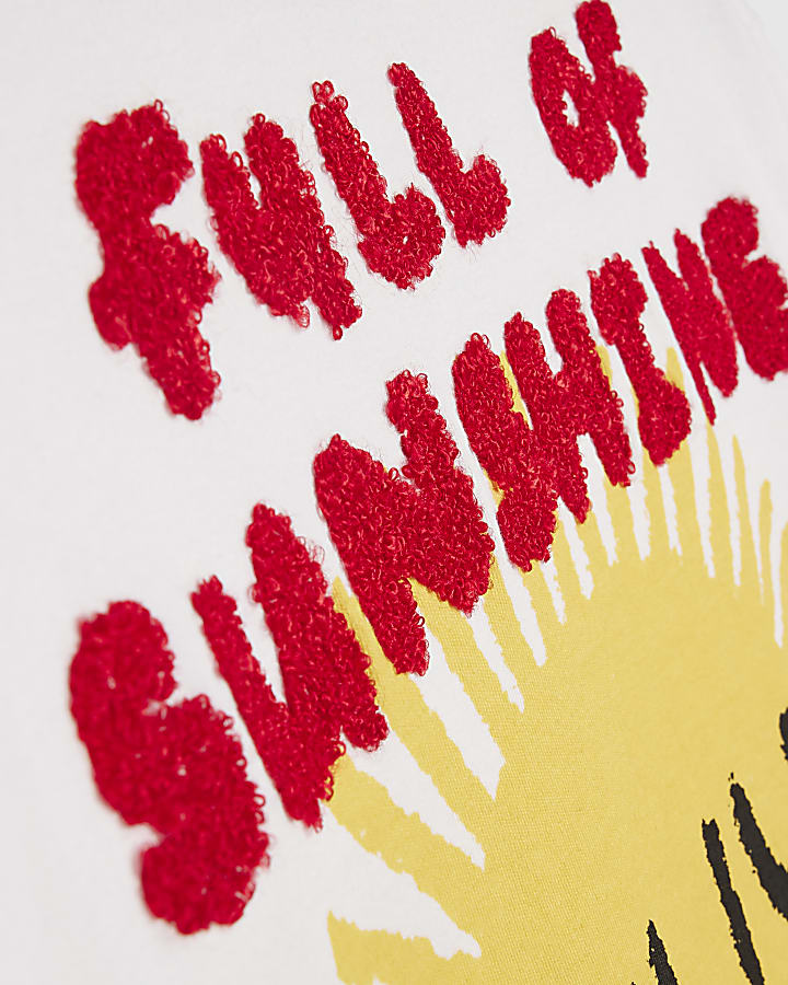 Mini Boys White Abbie Rosie Sunshine T-Shirt