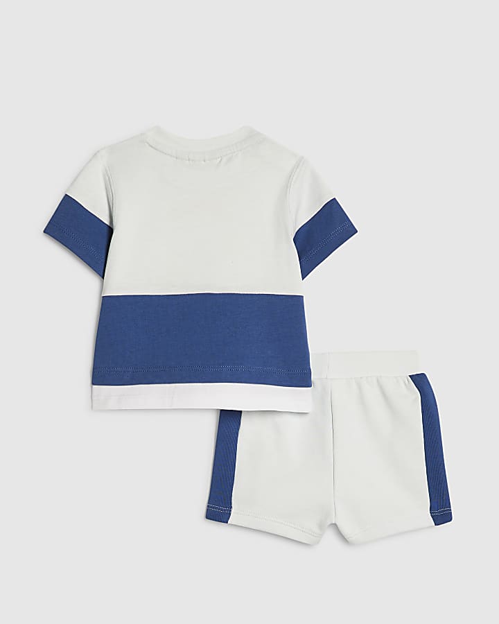 Baby Boys Blue Tiny Fun Club T-Shirt Set