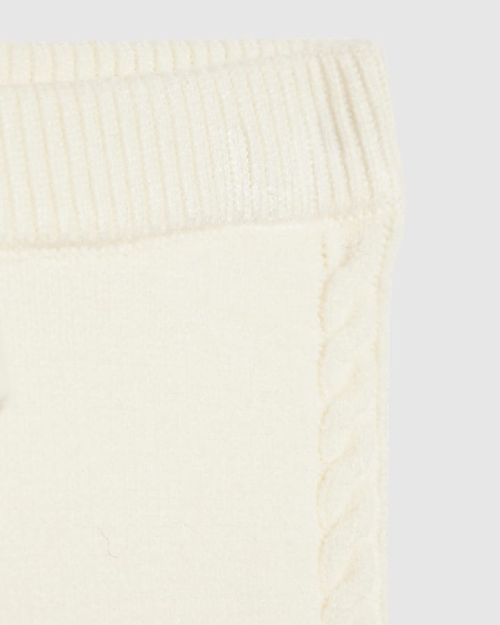 Baby Girls Cream Peplum Cardigan Set