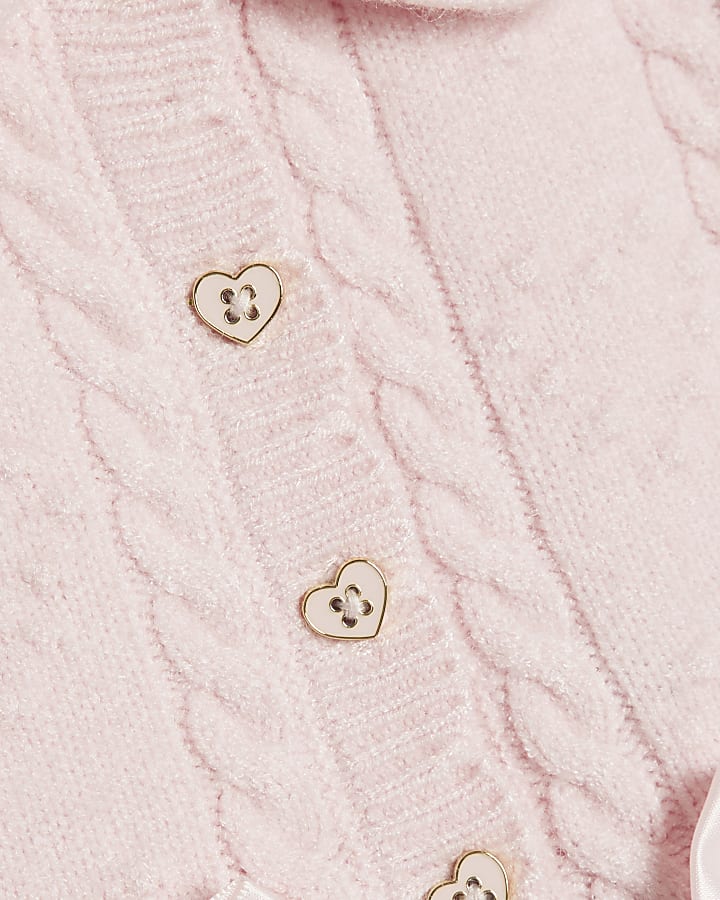Baby Girls Pink Peplum Cardigan Set
