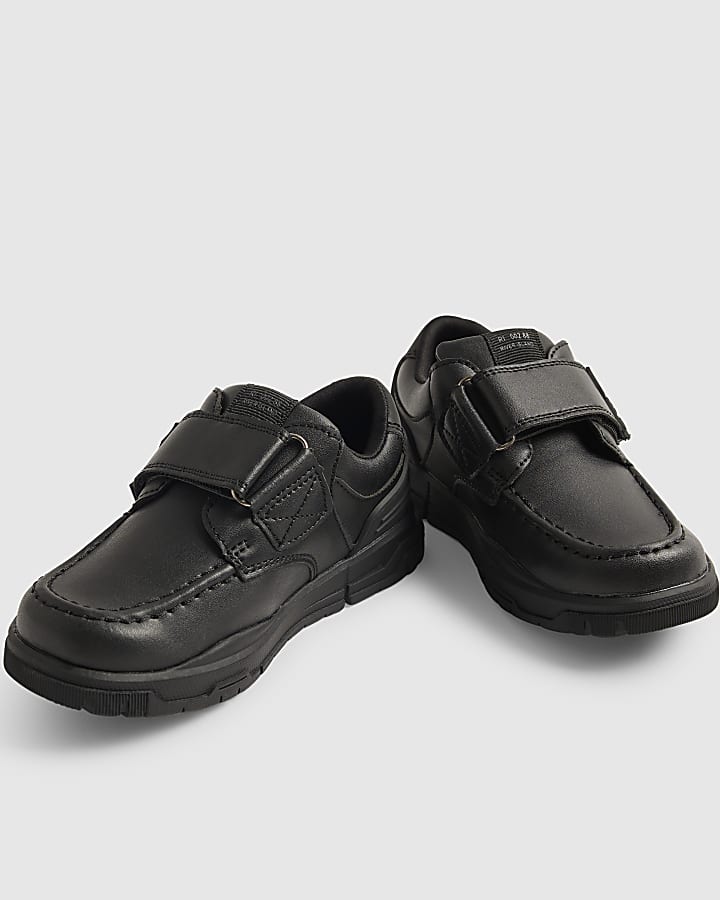 Mini Boys Black Velcro Shoes
