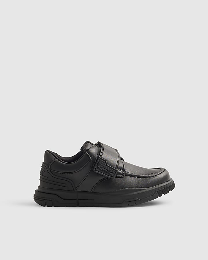 Mini Boys Black Velcro Shoes