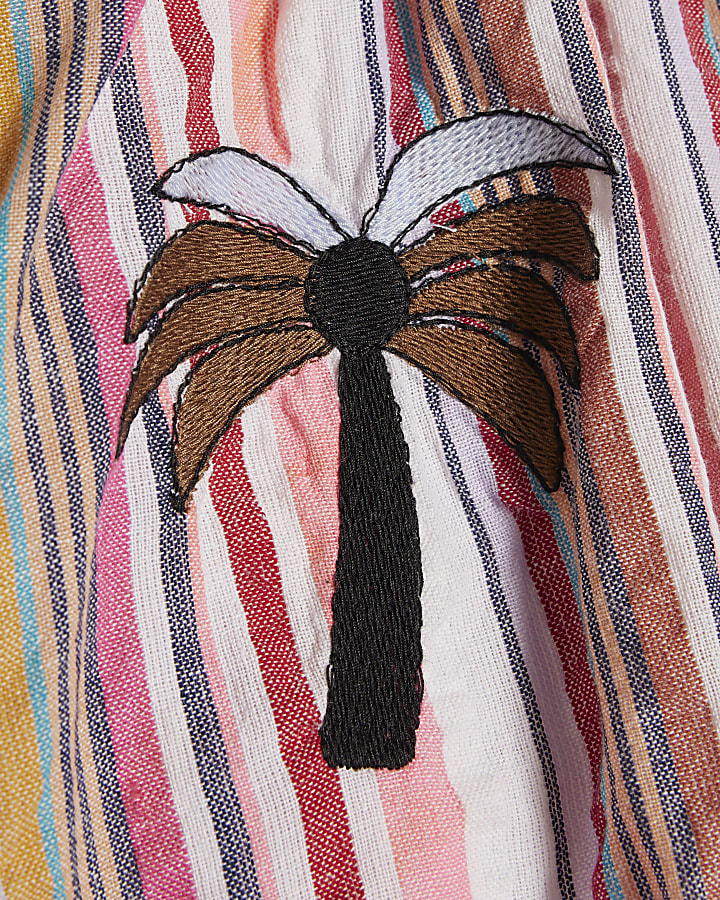 Girls Pink Stripe Hareem Top Set