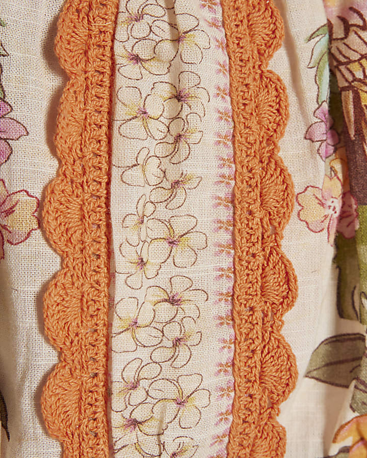 Mini Girls Cream Trousers Set