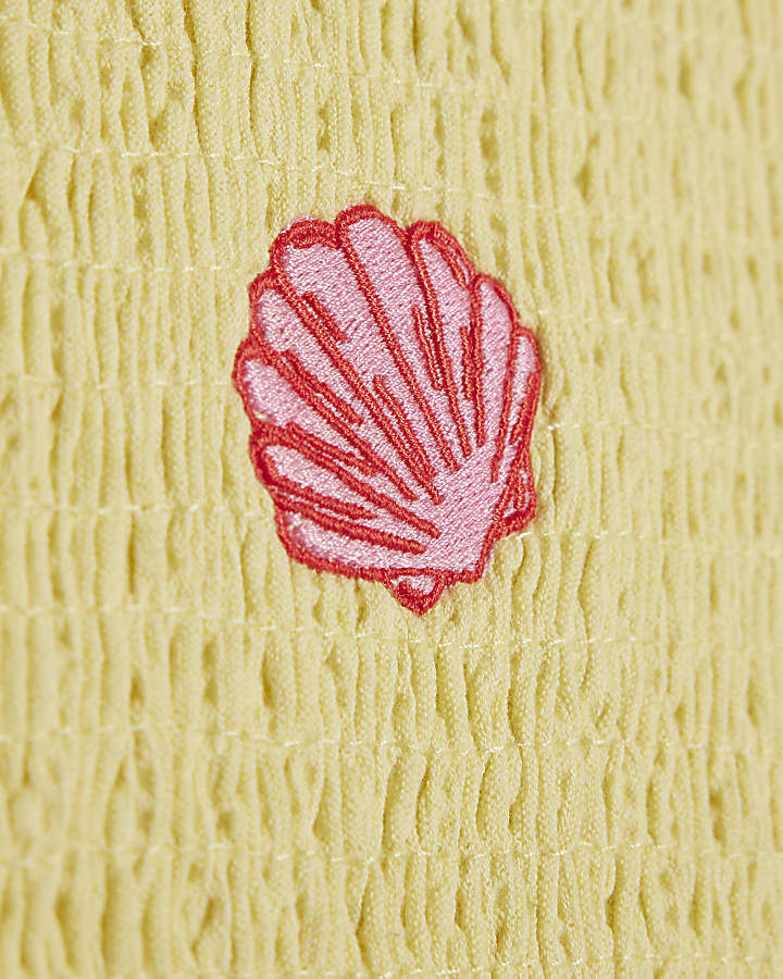 Mini Girls Yellow Seashell Top & Short Set