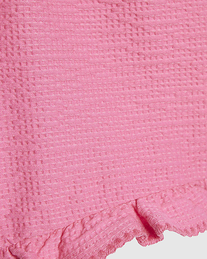 Mini Girls Pink Strawberry Top & Short Set