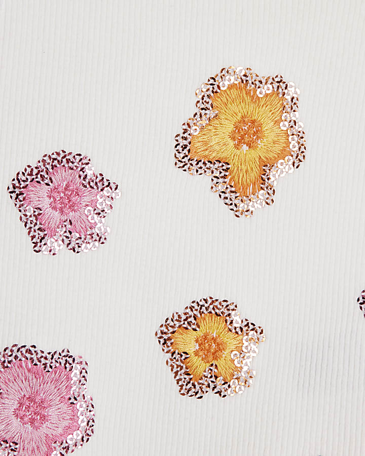 Mini Girls Pink Embellished Vest & Short Set