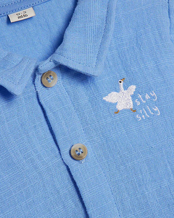 Baby Boys Blue Goose T-Shirt Set