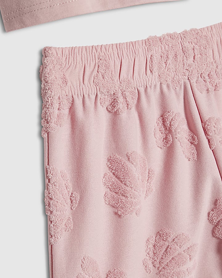 Girls Pink St Tropez Towelling Set