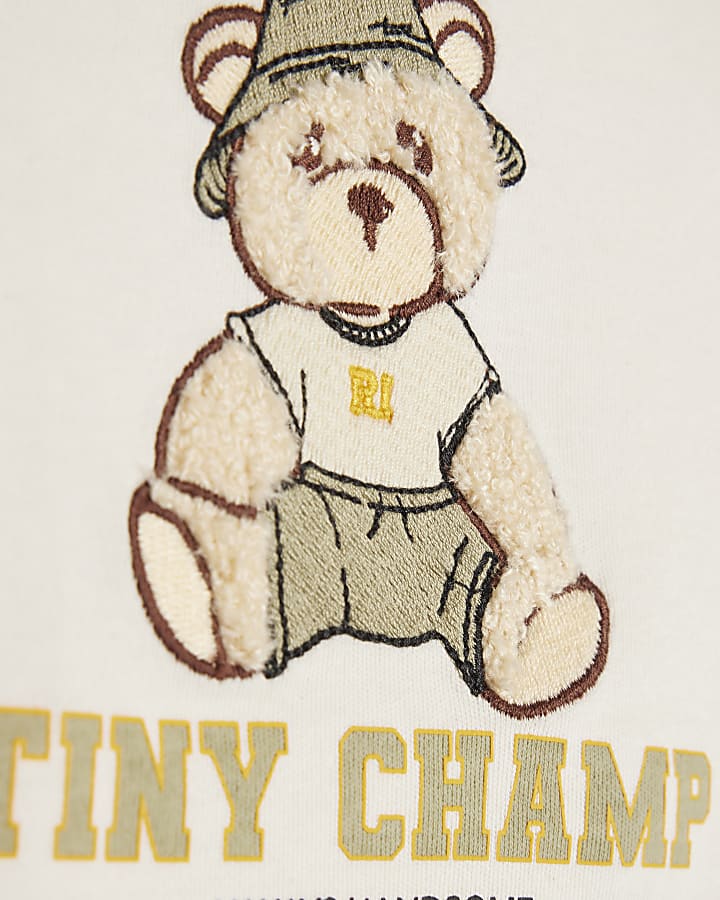 Baby Boys Khaki Bear Tiny Champ T-Shirt Set