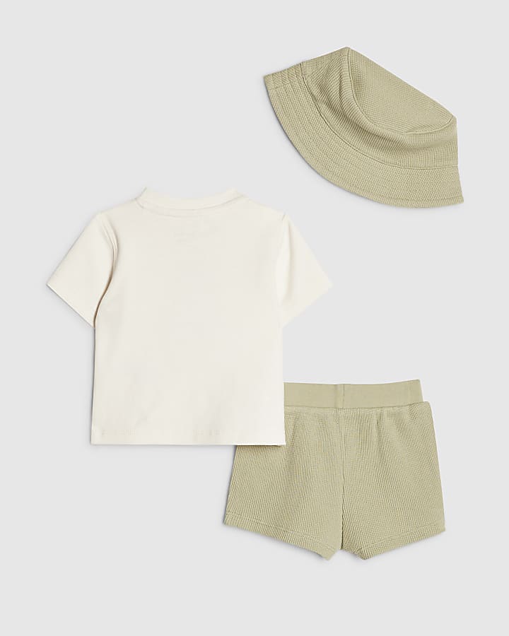 Baby Boys Khaki Bear Tiny Champ T-Shirt Set