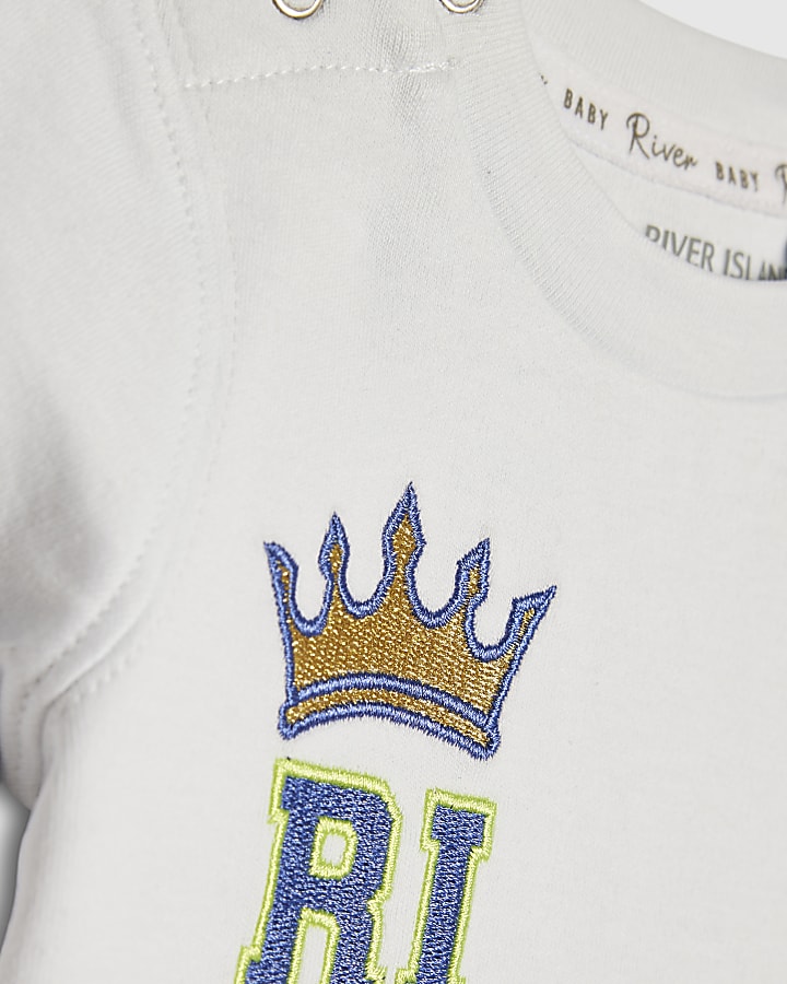 Baby Boys Blue Little King T-Shirt Set