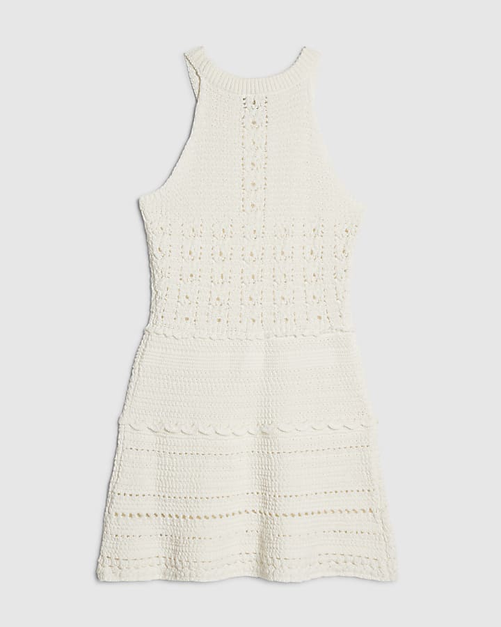 Girls White Crochet Sea Charms Dress