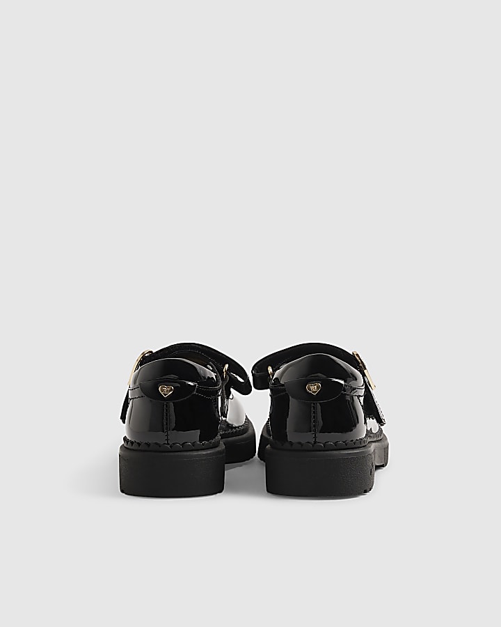 Mini Girls Black Light Up Shoes