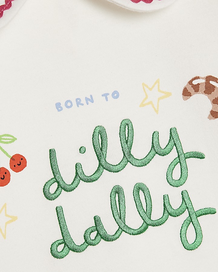 Mini Girls Pink Dilly Dally Cycle Shorts Set