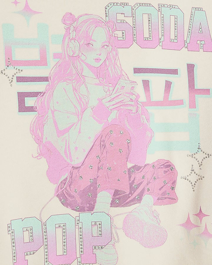 Girls Cream Soda Pop Girl Cropped Sweatshirt