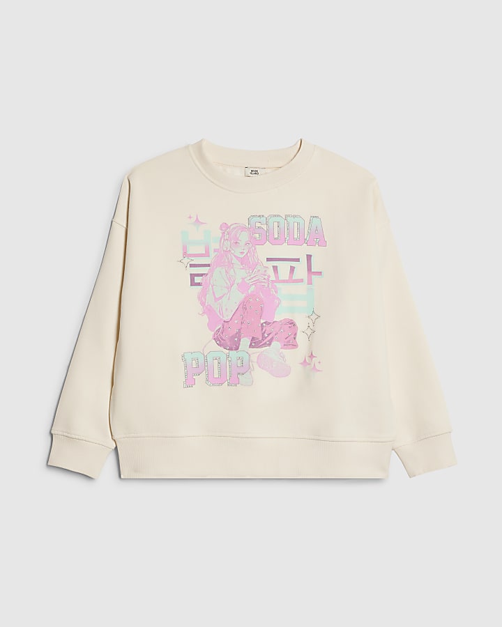 Girls Cream Soda Pop Girl Cropped Sweatshirt