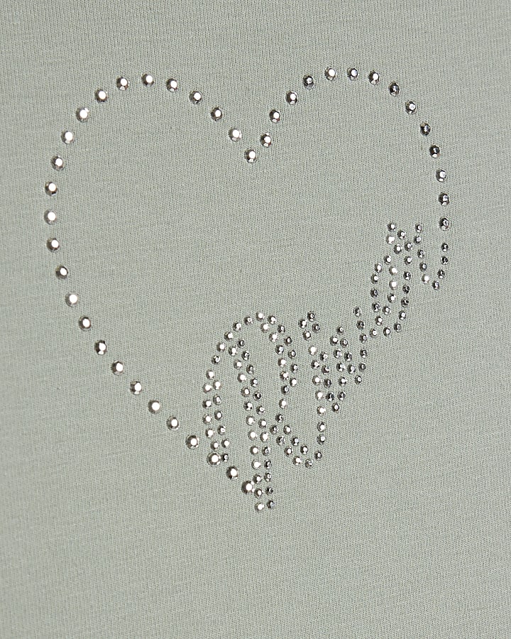 Girls Green River Heart Top