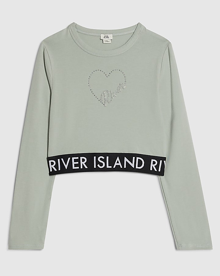 Girls Green River Heart Top