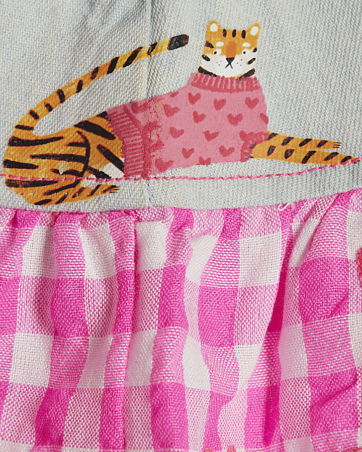 Baby Girl Blue Denim Hybrid Tiger Set