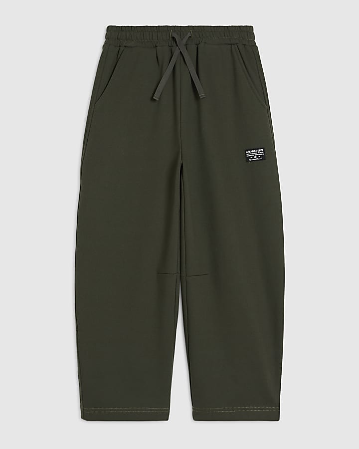 Boys Khaki Barrel Leg Joggers