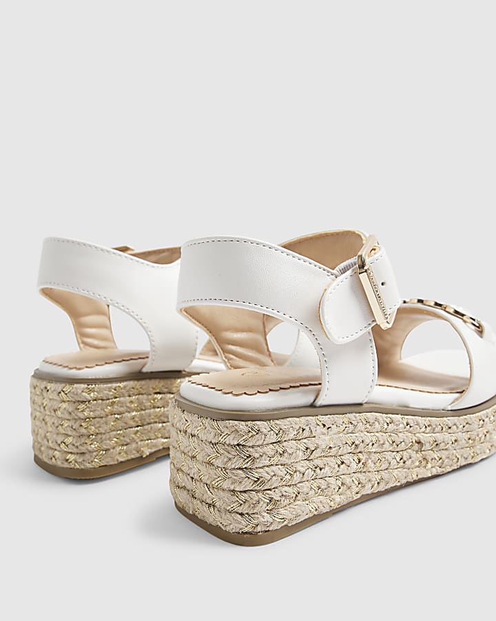 Girls White RI Snaffle Wedges