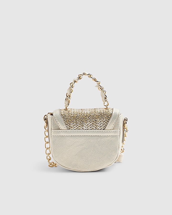 Brown Raffia Sea Shell Mini Cross Body Bag