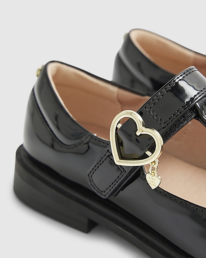 Girls Black T-Bar Mary Jane Shoes