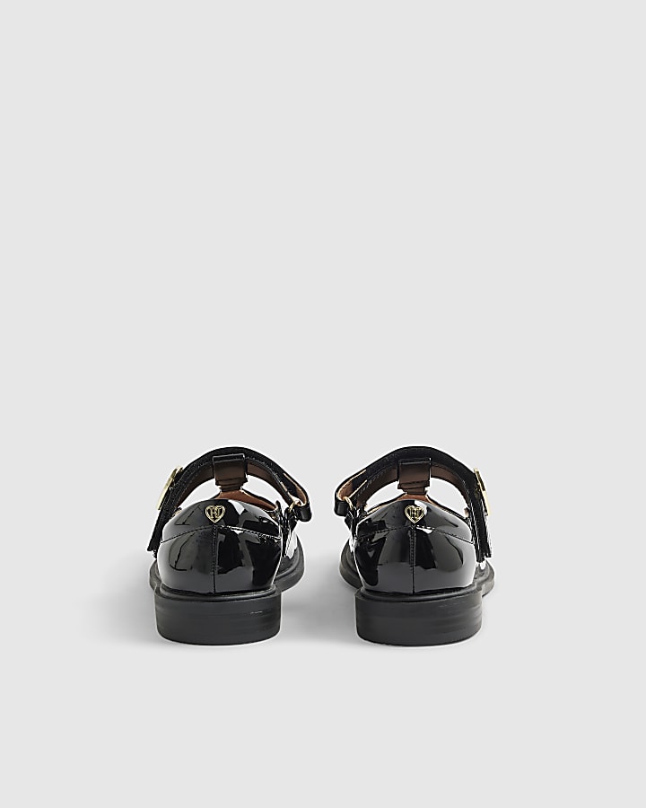 Girls Black T-Bar Mary Jane Shoes