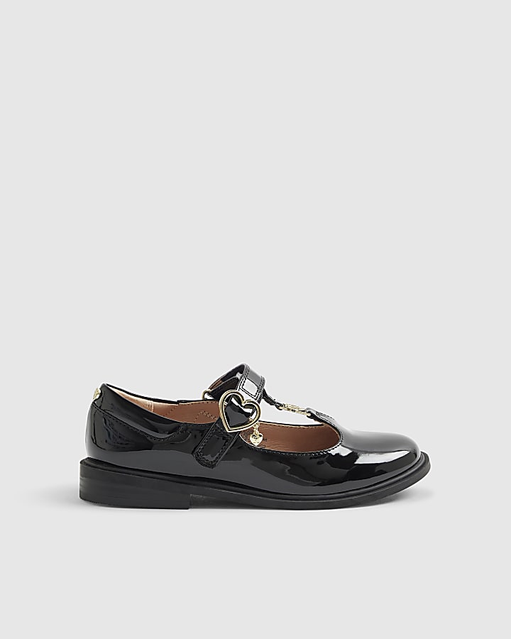 Girls Black T-Bar Mary Jane Shoes