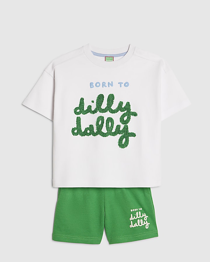 Mini Boys Green Abbie Rosie Dilly Dally Set