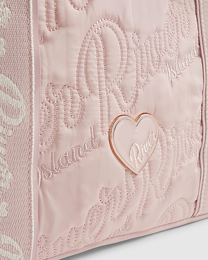 Girls Pink Shopper Bag And Pencil Case Bundle