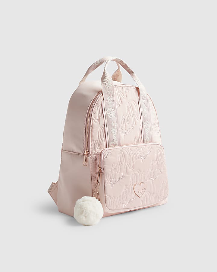 Girls Pink RI Quilted Backpack