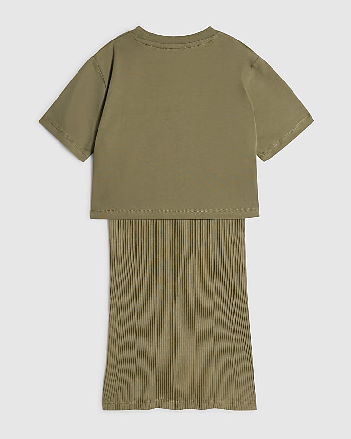 Girls Khaki Brooklyn T-Shirt Dress