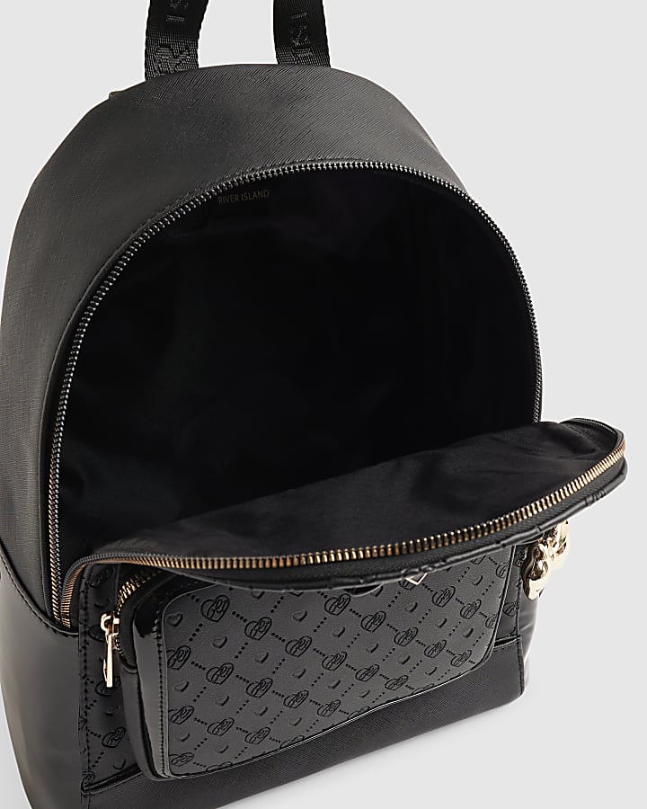 Girls Black Faux Leather Backpack Bundle Of 3