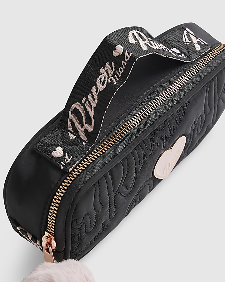 Girls Black RI Quilted Pencil Case