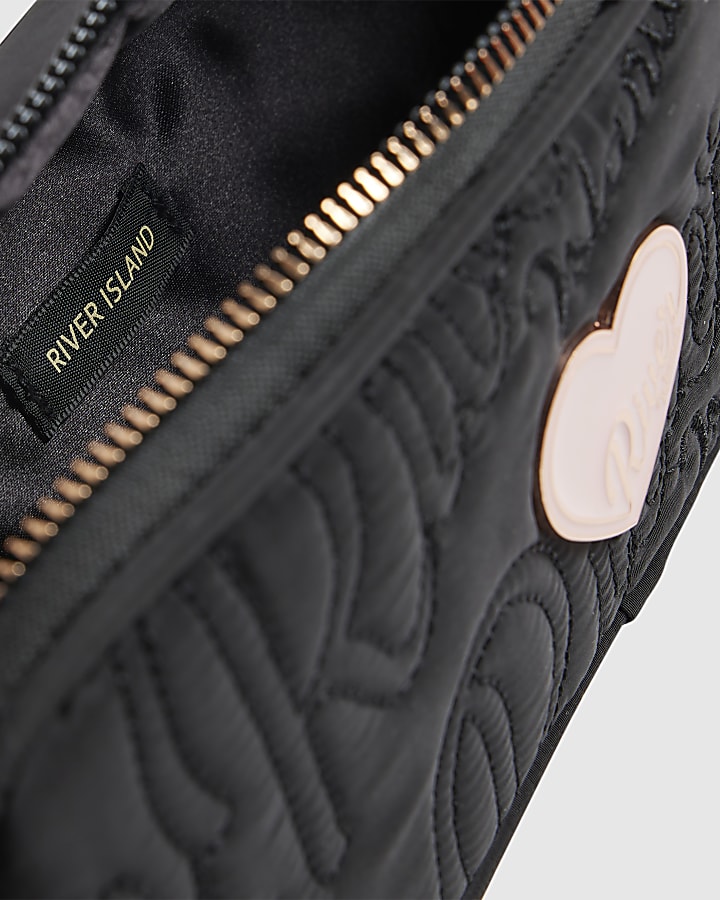 Girls Black RI Quilted Pencil Case