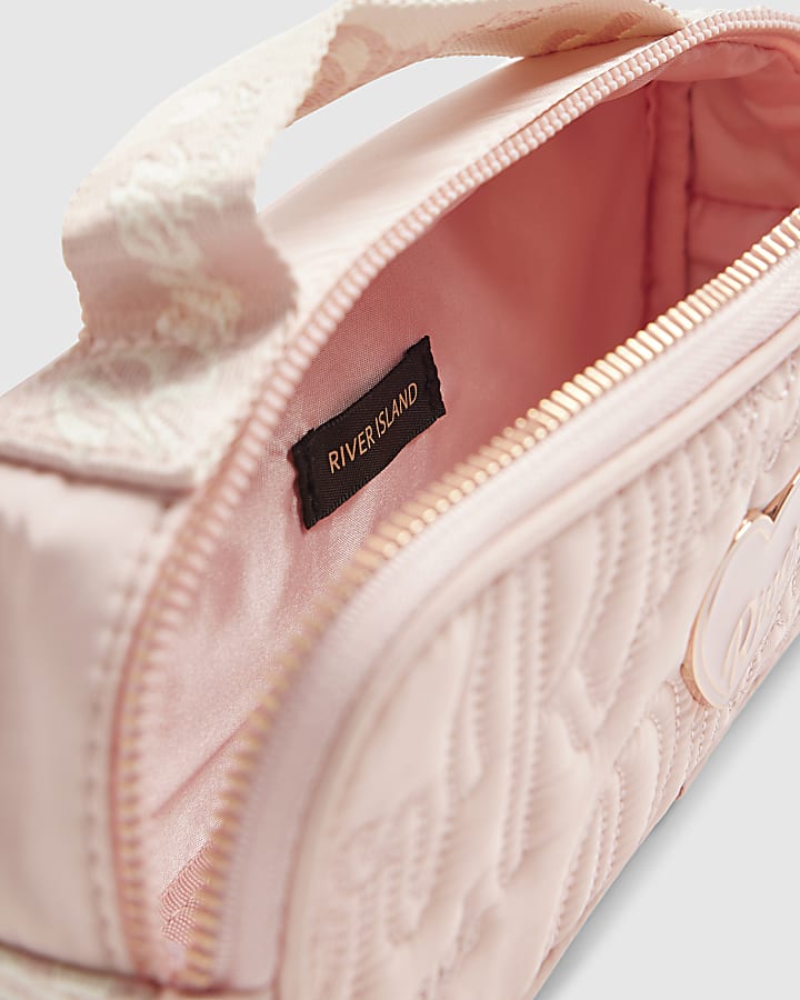 Girls Pink RI Quilted Pencil Case