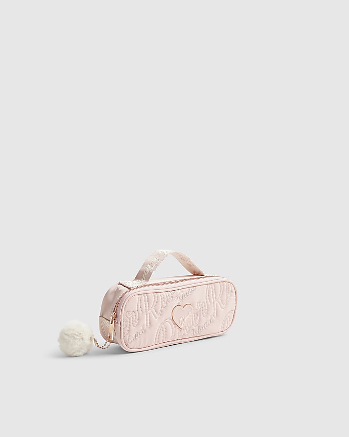 Girls Pink RI Quilted Pencil Case