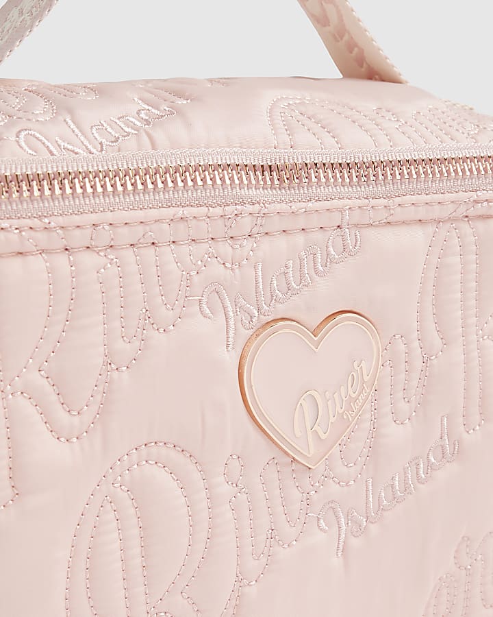 Girls Pink Nylon RI Scripty Lunchbox