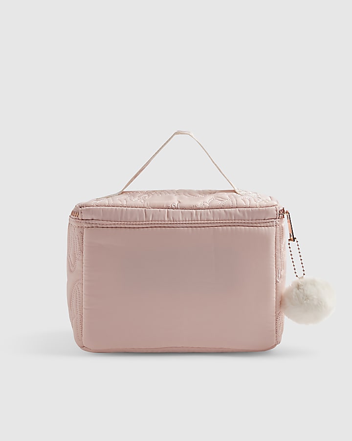Girls Pink Nylon RI Scripty Lunchbox