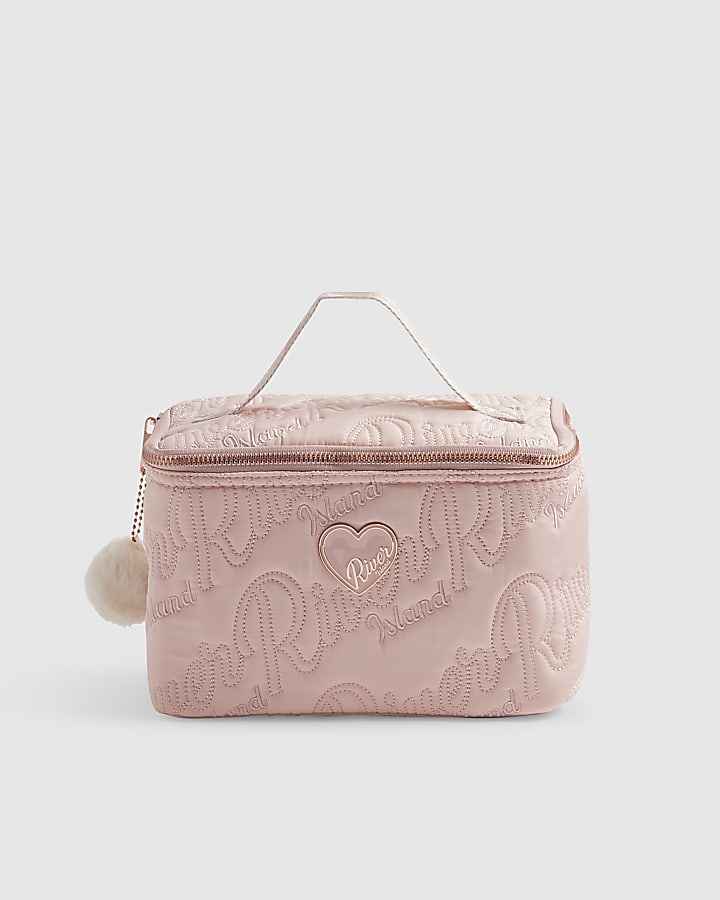 Girls Pink Nylon RI Scripty Lunchbox