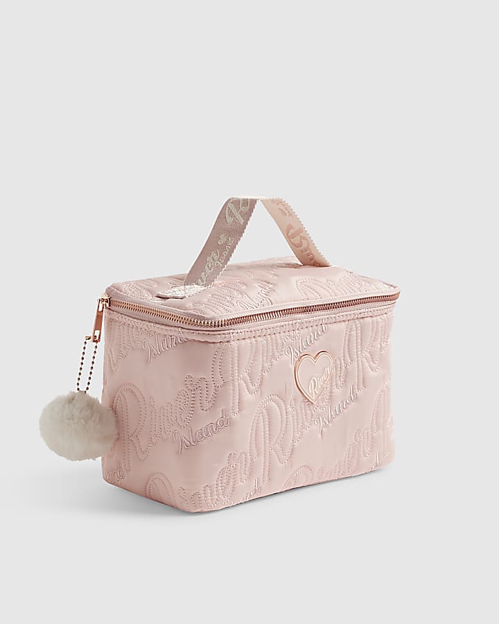 Girls Pink Nylon RI Scripty Lunchbox
