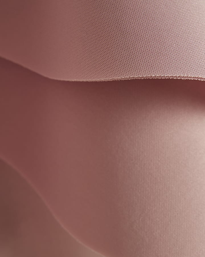 Girls Pink Bow Frill Dress