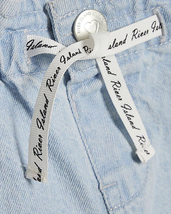 Mini Girls Blue Wide Leg Jeans