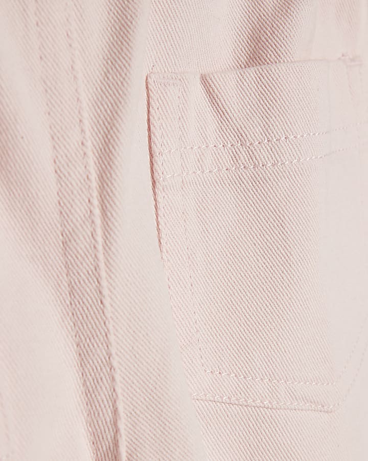 Mini Girls Pink Wide Leg Jeans