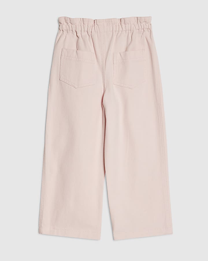 Mini Girls Pink Wide Leg Jeans