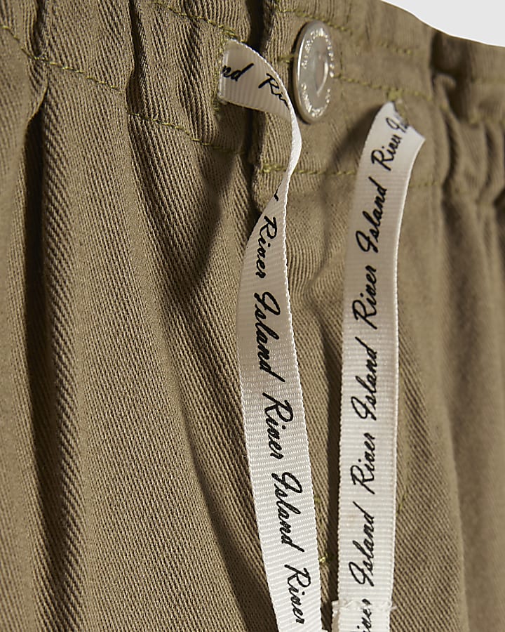 Mini Girls Khaki Wide Leg Jeans