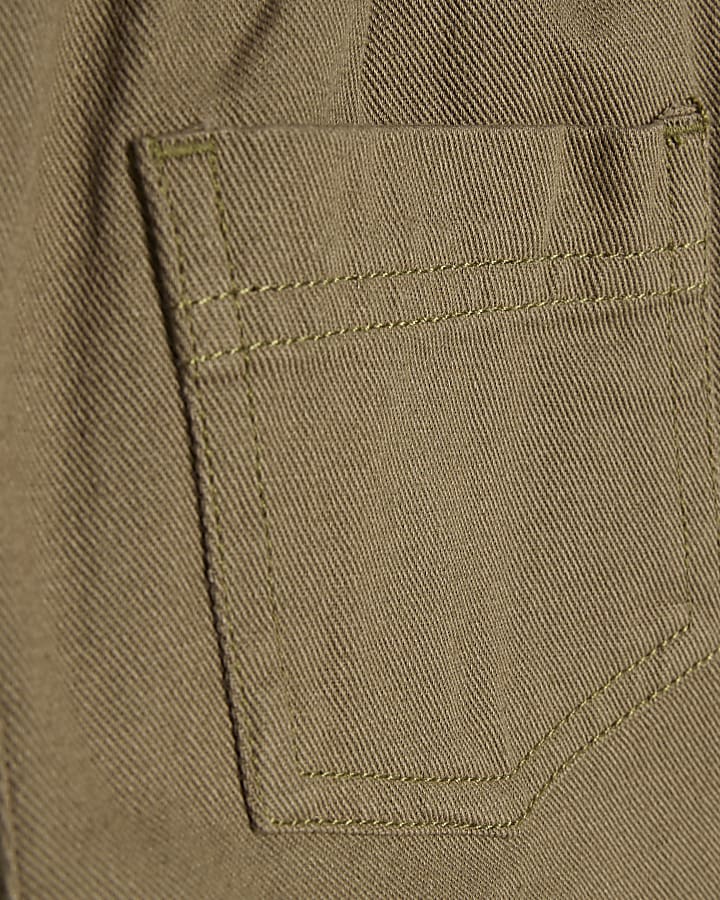 Mini Girls Khaki Wide Leg Jeans