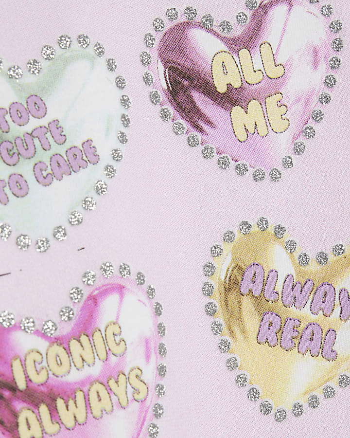 Girls White Valentines Bow T-Shirt